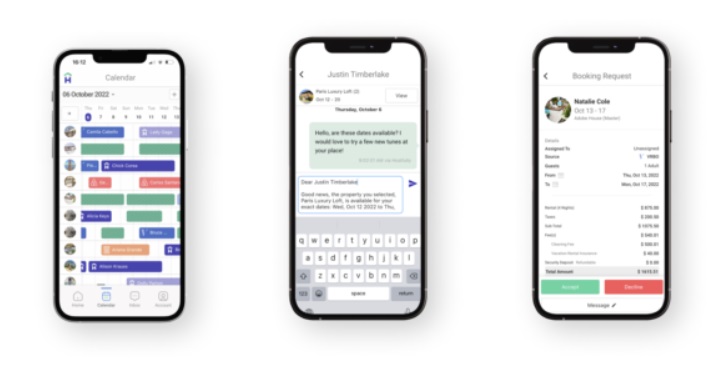 Three views of Hostfully’s new property management app