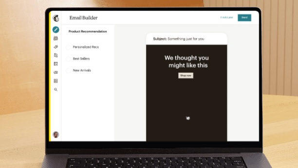  A view of sending an email example with MailChimp, integrated with Hostfully
