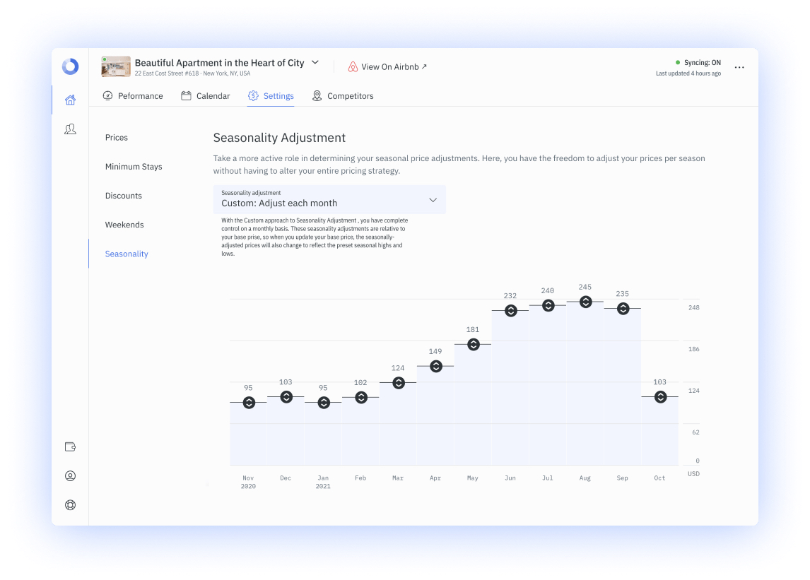 Screenshot of the DPGO dynamic pricing dashboard