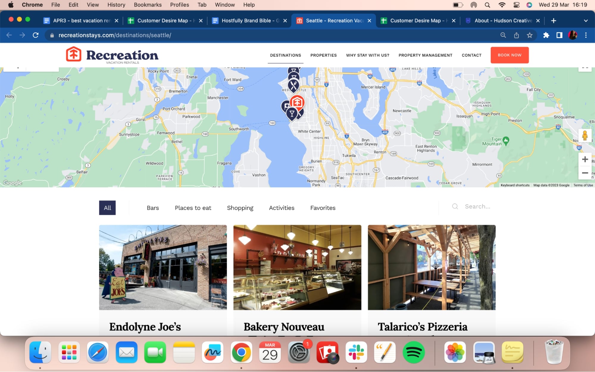 Screenshot of Recreation Vacation Rentals