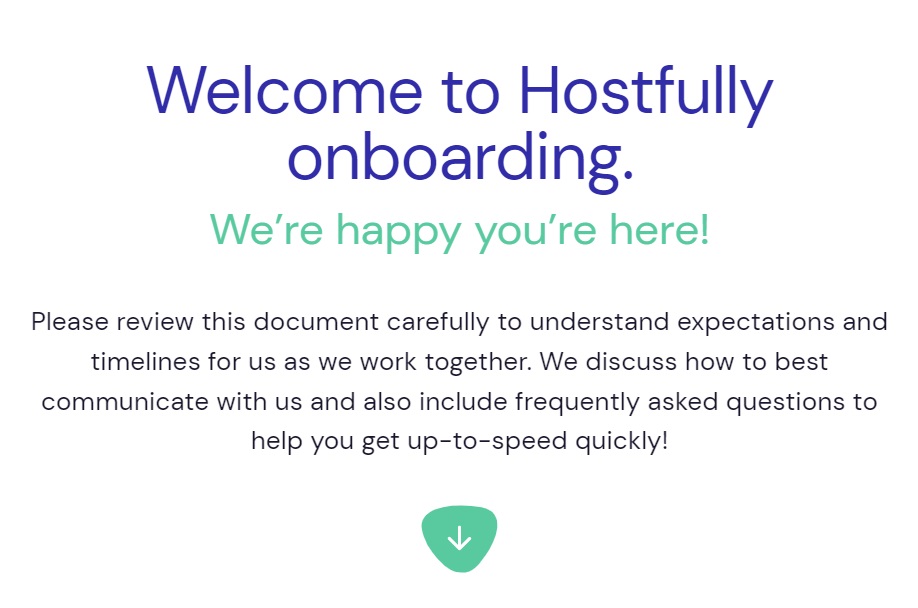 A graphic showing the Hostfully onboarding page