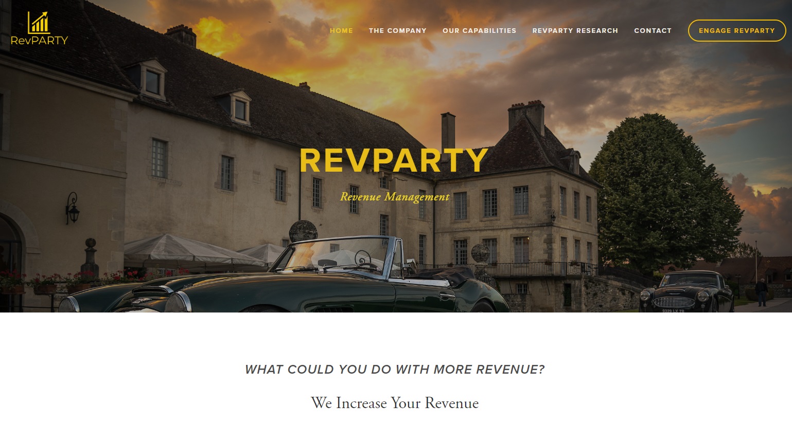  A screenshot of Jordan Locke’s company RevPARTY homepage