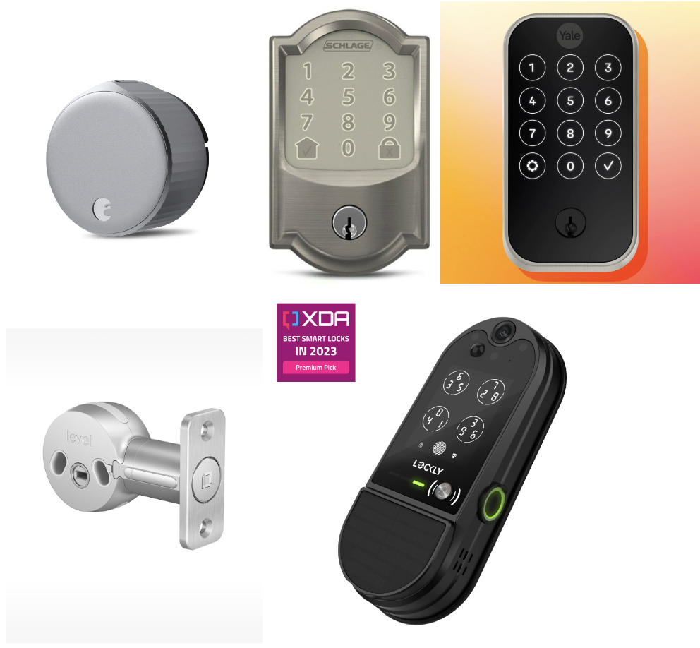 Here are a couple of different brands of keyless locks