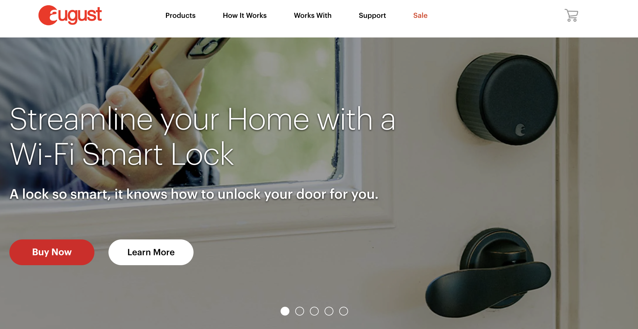 August provides a wifi-smart lock for easy entry.