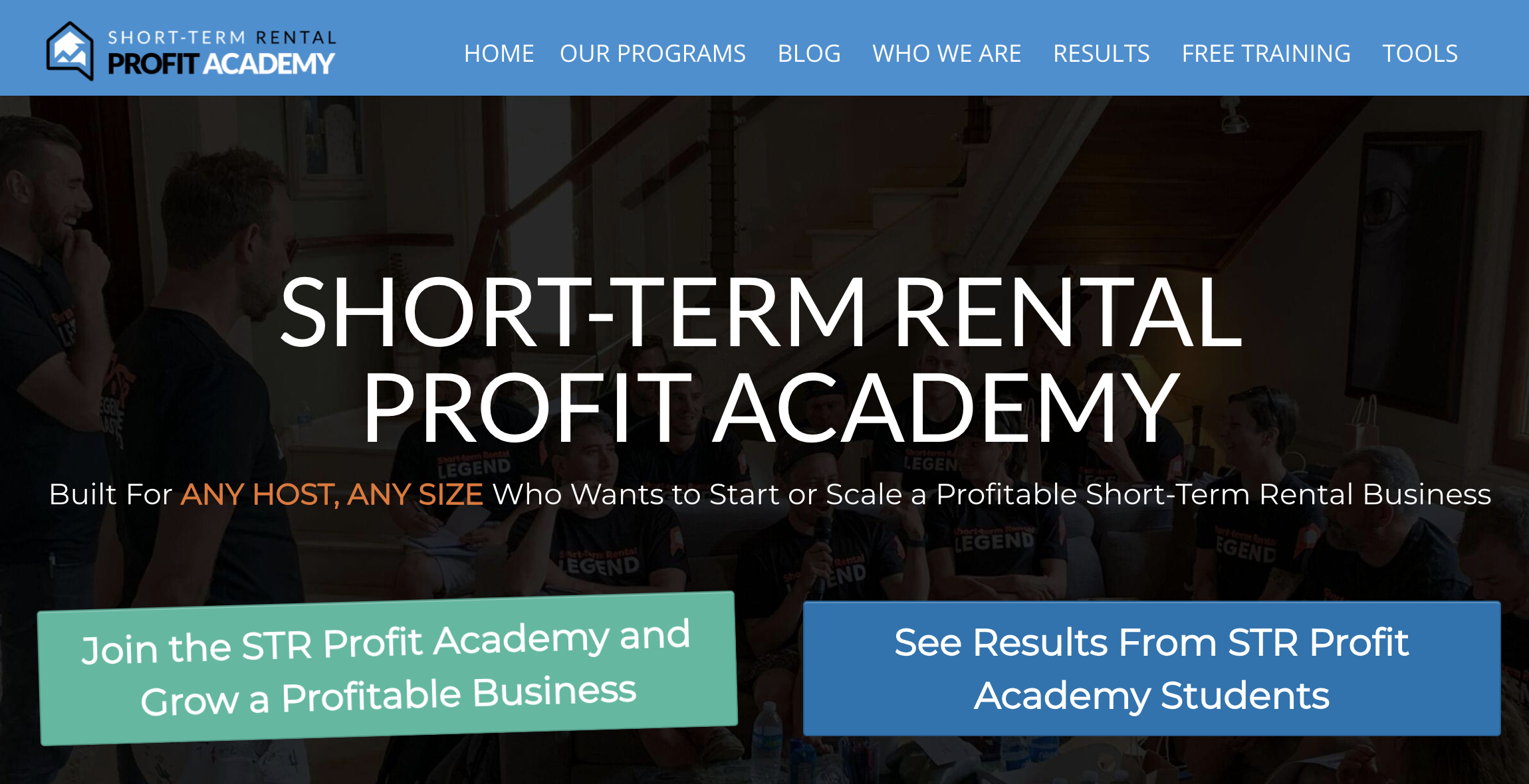 Short-Term Rental Profit Academy course pages