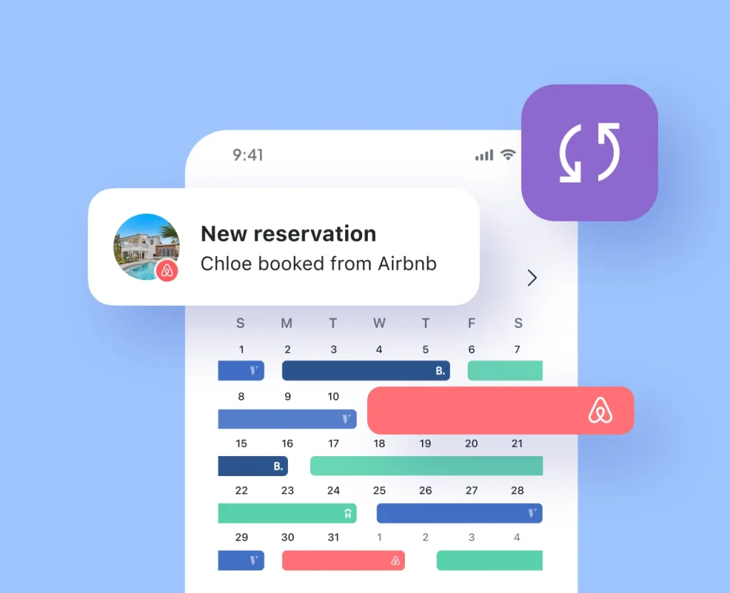 A screenshot of Hostfully’s central calendar tool