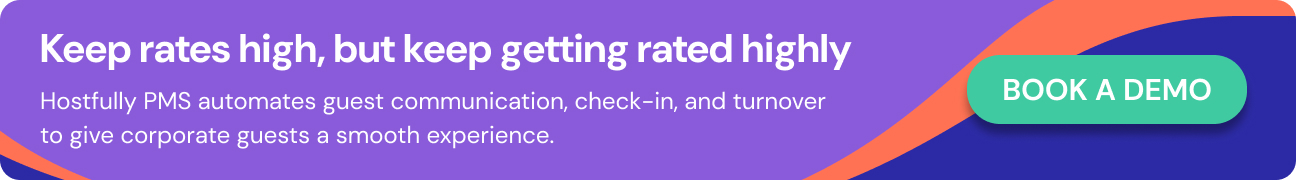 CTA to book a demo with Hostfully
