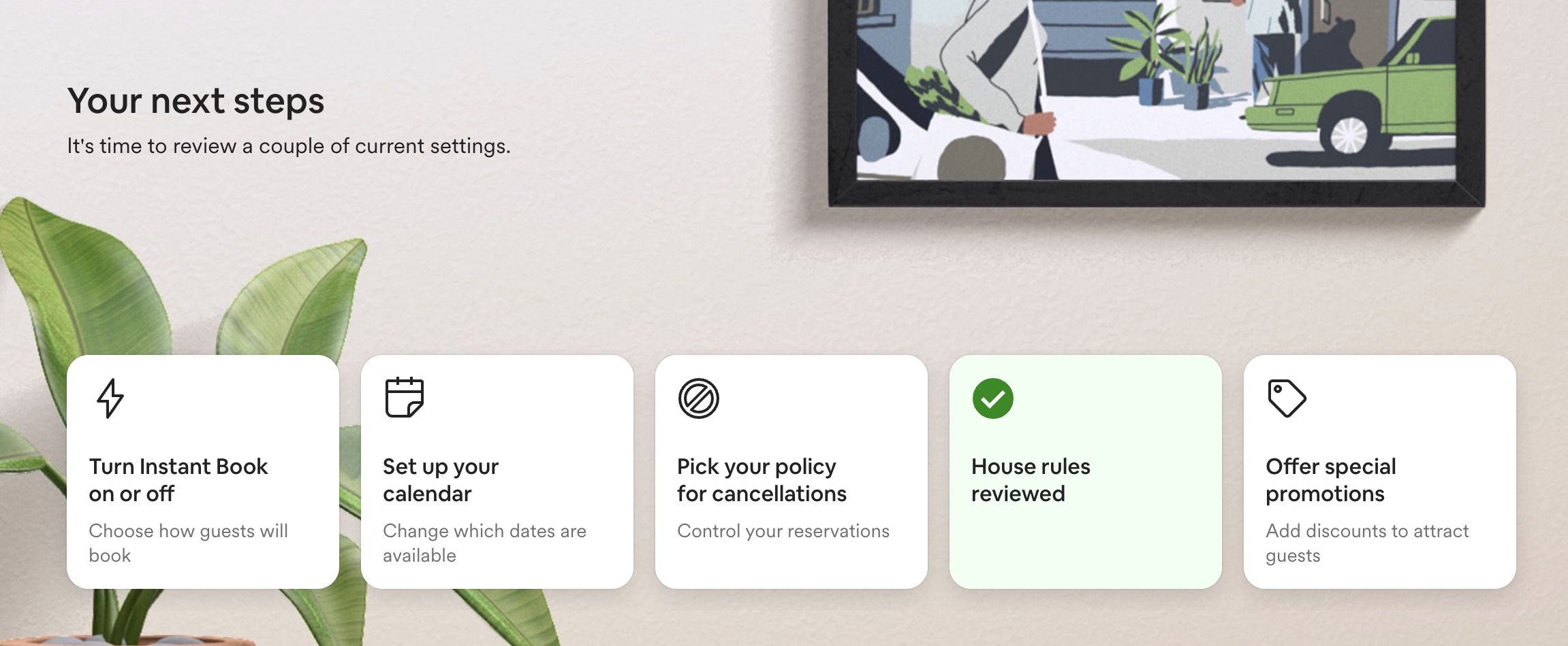  Page de configuration du règlement intérieur Airbnb