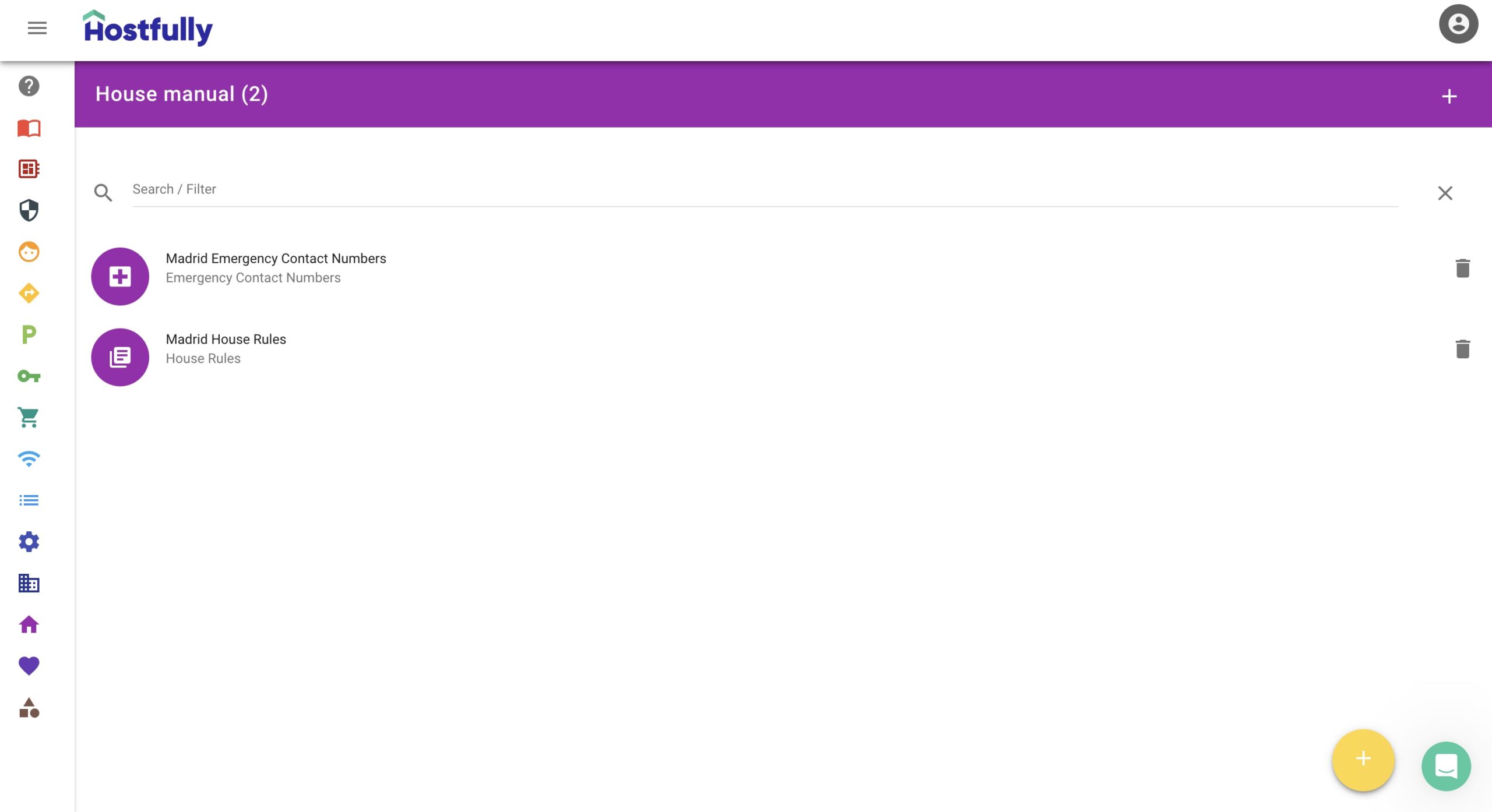 Création d'un règlement intérieur dans les guides Hostfully