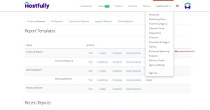 Hostfully's reporting tools and templates