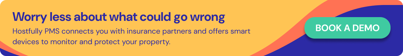 CTA to book a demo with Hostfully