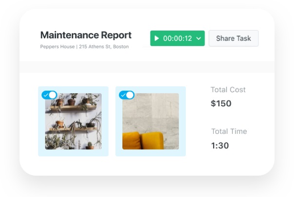 A view of one of Breezeway’s maintenance update screens
