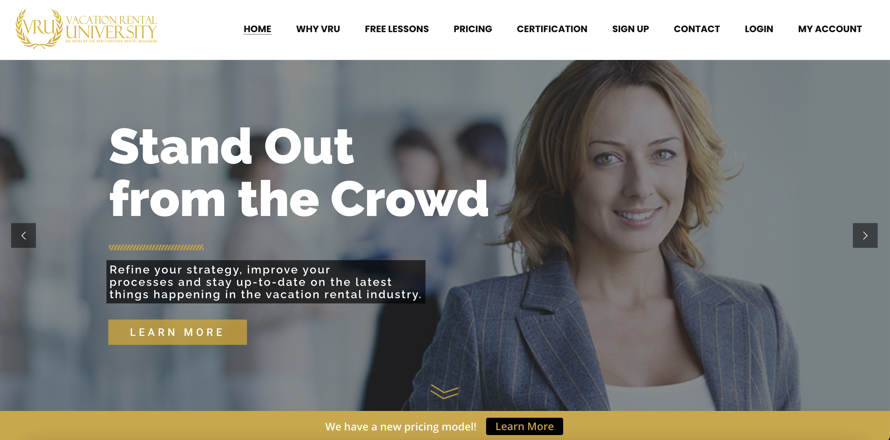 Vacation rental university home page