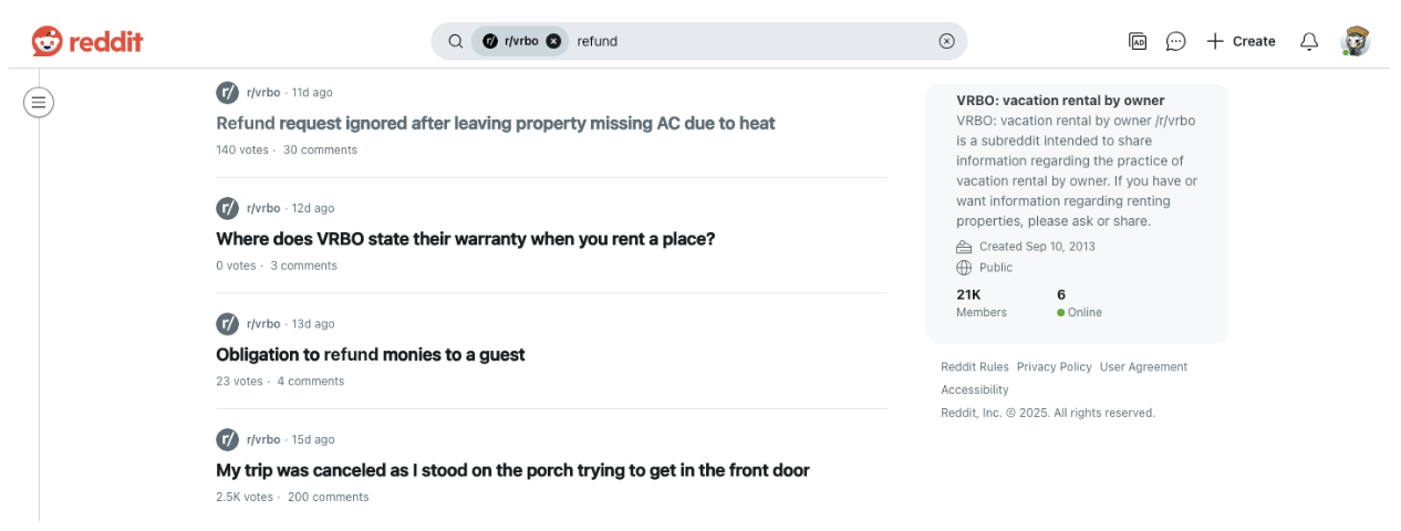Reddit thread of property managers