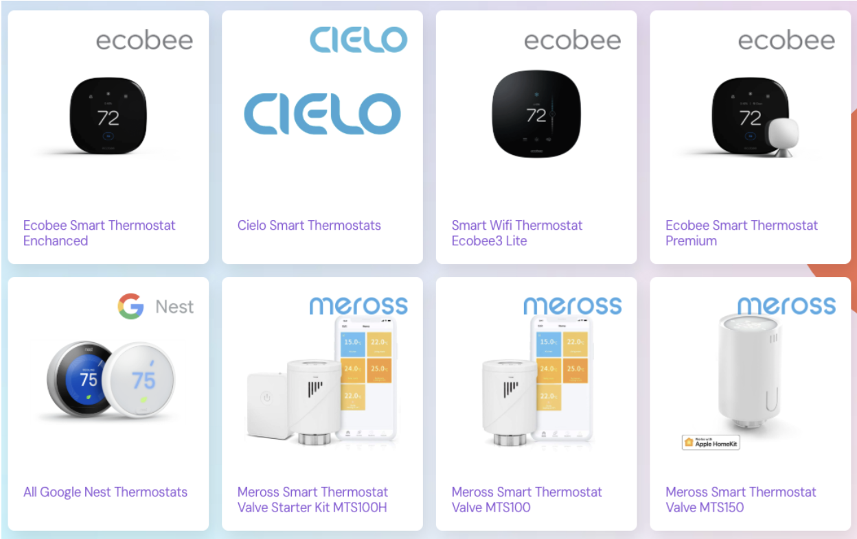 Hostfully devices supported thermostats