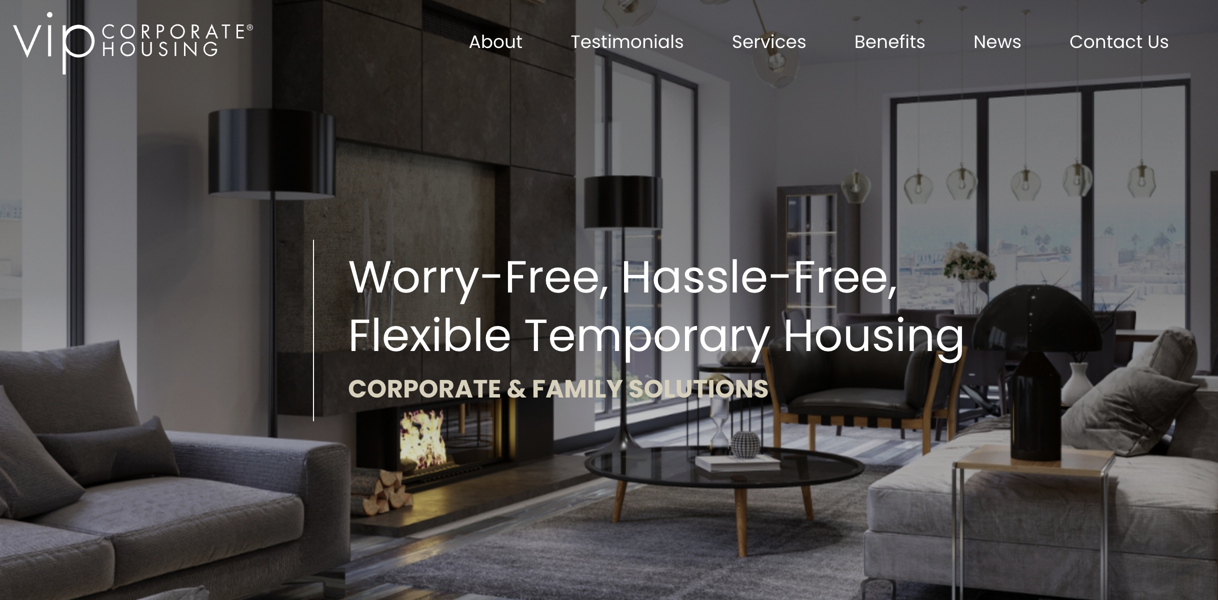 Vip Corporate housing homepage