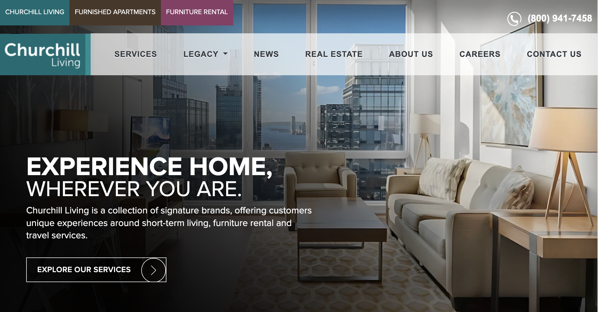 Churchill living homepage