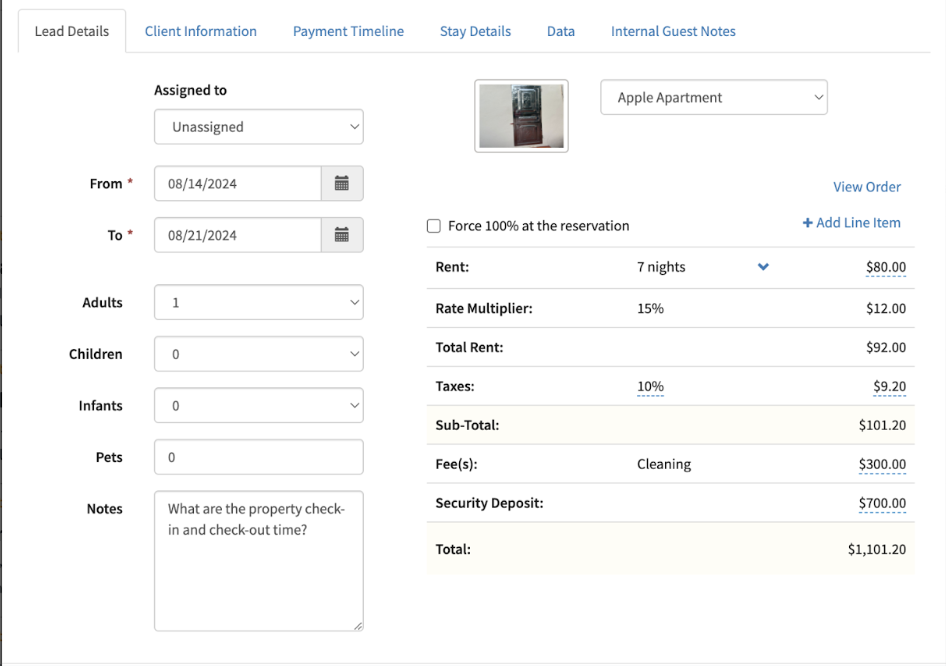 Image of Hostfully guest information capture