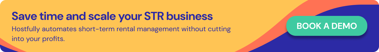 CTA to book a demo with Hostfully