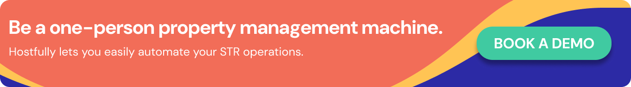 CTA to book a demo with Hostfully