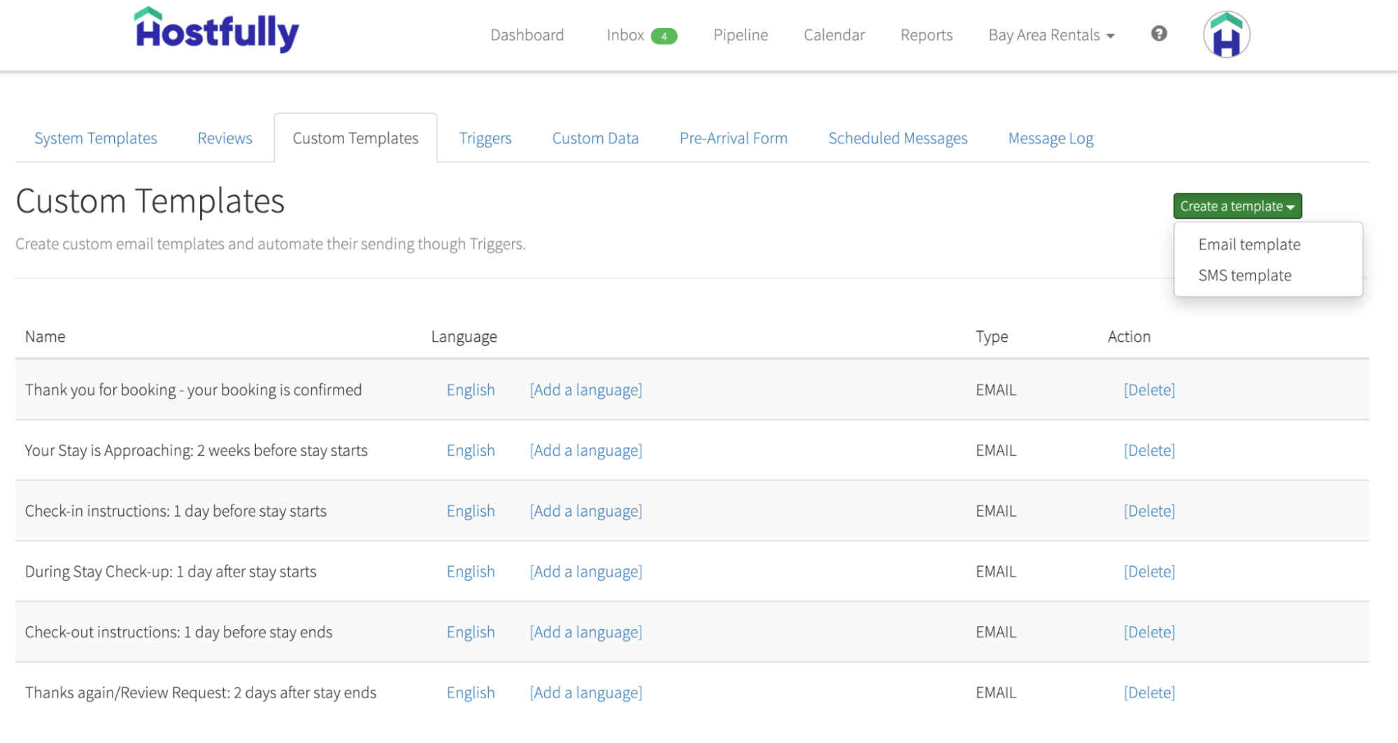 Hostfully custom templates