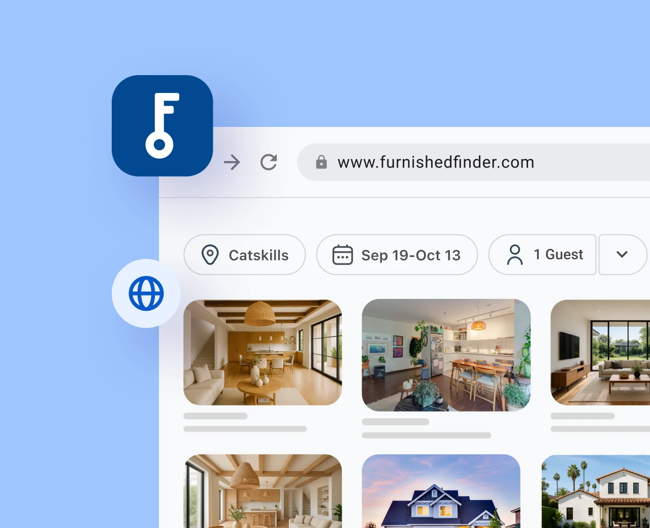 Coloque o imóvel com lacuna longa no Furnished Finder